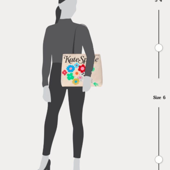 Kate Spade New York Fresh Picks Canvas Tote - Flowers Puzzle Cute - Picture 7 of 8
